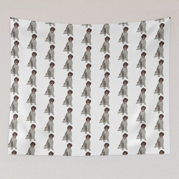 Item preview, German wirehaired pointer cute illustration  designed and sold by Yarafantasyart.