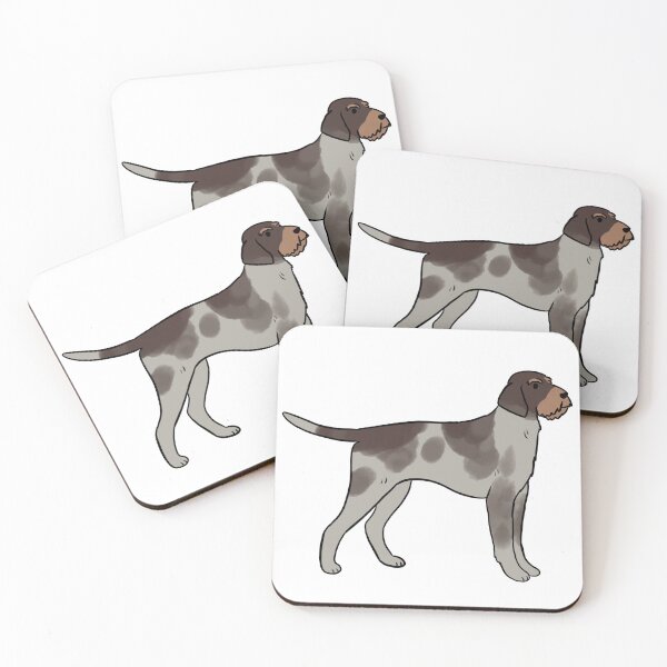 Item preview, German wirehaired pointer cute illustration  designed and sold by Yarafantasyart.