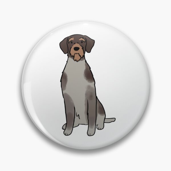 Item preview, German wirehaired pointer cute illustration  designed and sold by Yarafantasyart.