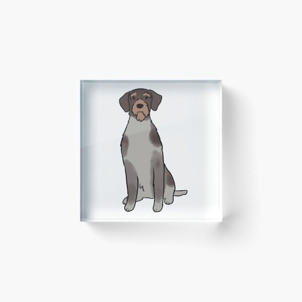 Item preview, German wirehaired pointer cute illustration designed and sold by Yarafantasyart.
