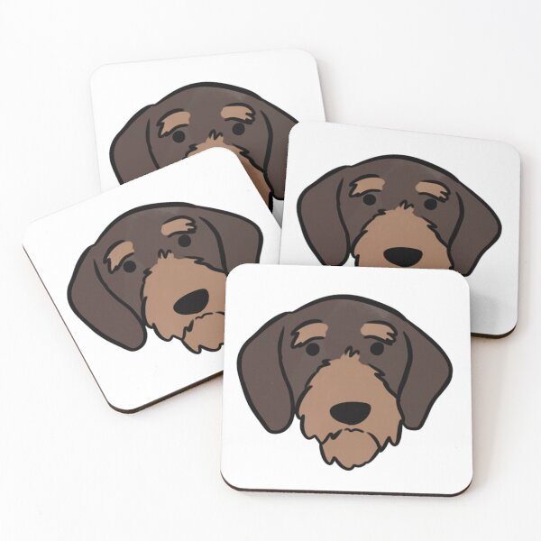 Item preview, German wirehaired pointer cute illustration  designed and sold by Yarafantasyart.