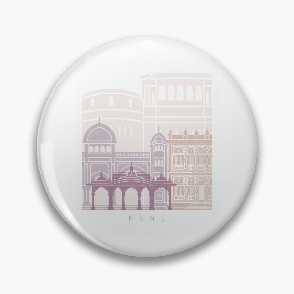 Item preview, PUNE SKYLINE POSTER PASTEL designed and sold by paulrommer.