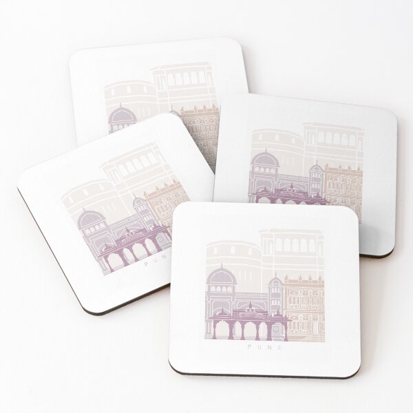 Item preview, PUNE SKYLINE POSTER PASTEL designed and sold by paulrommer.