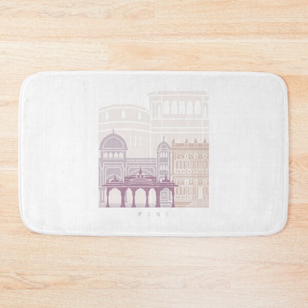 Item preview, PUNE SKYLINE POSTER PASTEL designed and sold by paulrommer.