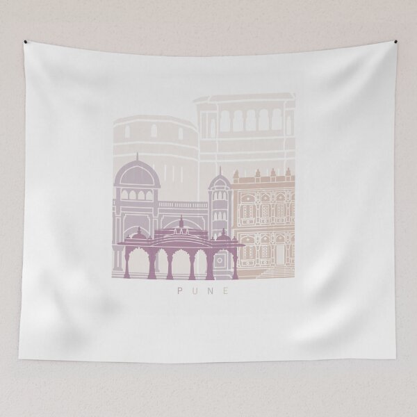 Item preview, PUNE SKYLINE POSTER PASTEL designed and sold by paulrommer.