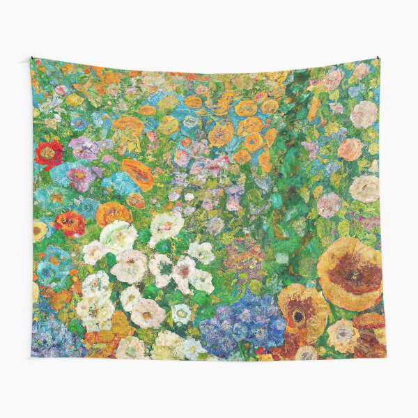 Aperçu de l'œuvre Jardin de fleurs Gustav Klimt créée et vendue par maniacfitness.