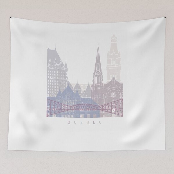 Item preview, QUEBEC SKYLINE POSTER PASTEL designed and sold by paulrommer.