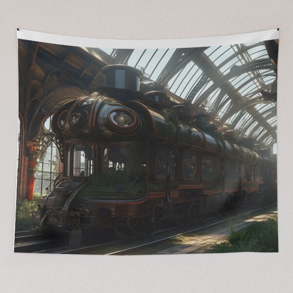 Item preview, Last Train to Nowhere : Abandoned Steampunk Trainstation designed and sold by ArcStormDesigns.