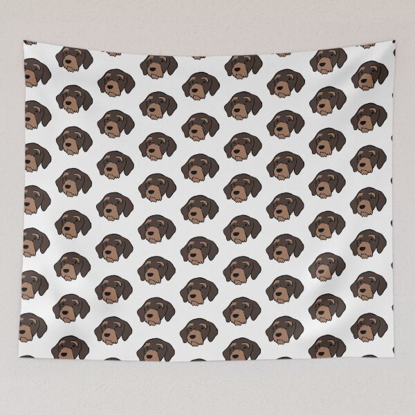 Item preview, German wirehaired pointer cute illustration  designed and sold by Yarafantasyart.