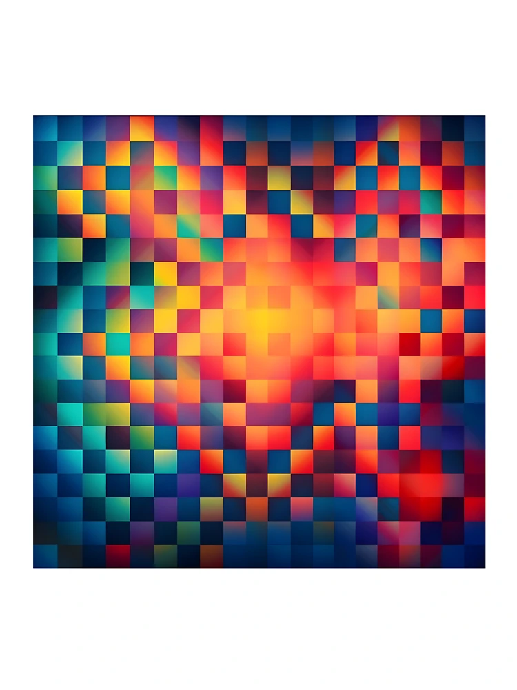 Thumbnail 4 of 4, Boxy T-Shirt, Colorful Tile Checker Pattern designed and sold by PatternBestFan.