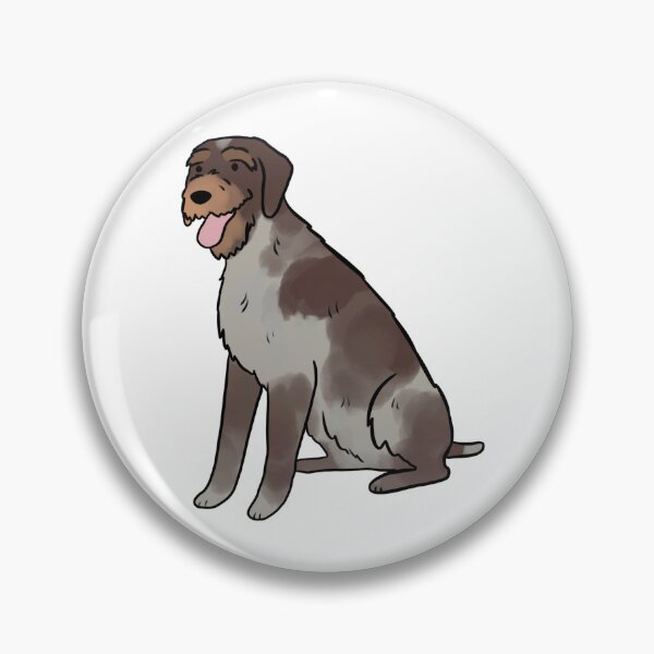 Item preview, German wirehaired pointer cute illustration  designed and sold by Yarafantasyart.
