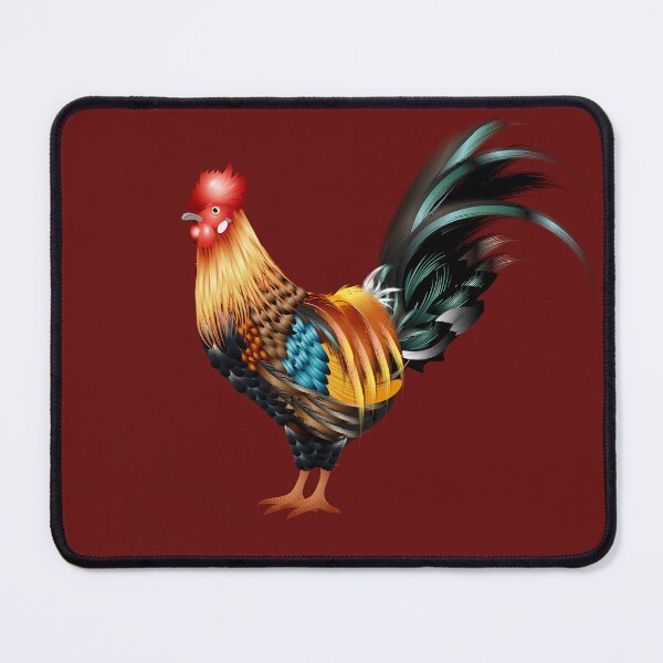 Item preview, artistically drawn and brightly colored rooster designed and sold by Kisho.