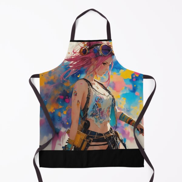 Item preview, Anime Girl - Gorgeous woman in anime style painted with Colourful and vibrant colours. designed and sold by T1337.