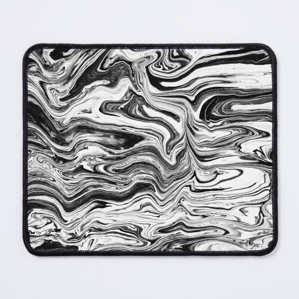 Item preview, Black and white abstract contour line style fluid art paintinf designed and sold by PuzbieArts.