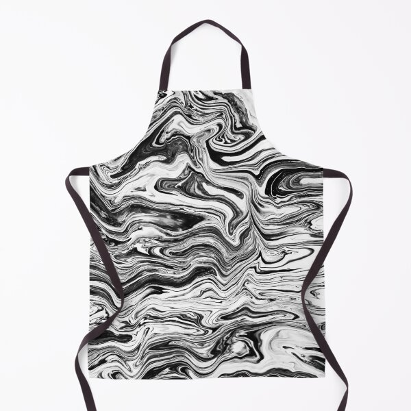 Item preview, Black and white abstract contour line style fluid art paintinf designed and sold by PuzbieArts.