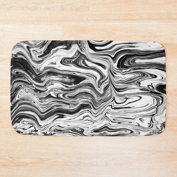 Item preview, Black and white abstract contour line style fluid art paintinf designed and sold by PuzbieArts.