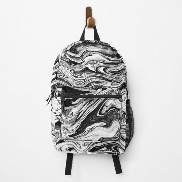 Item preview, Black and white abstract contour line style fluid art paintinf designed and sold by PuzbieArts.