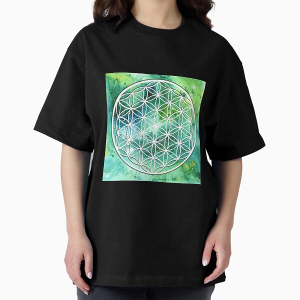 Sacred Geometry - Flower Of Life - Cosmic art Oversized T-Shirt