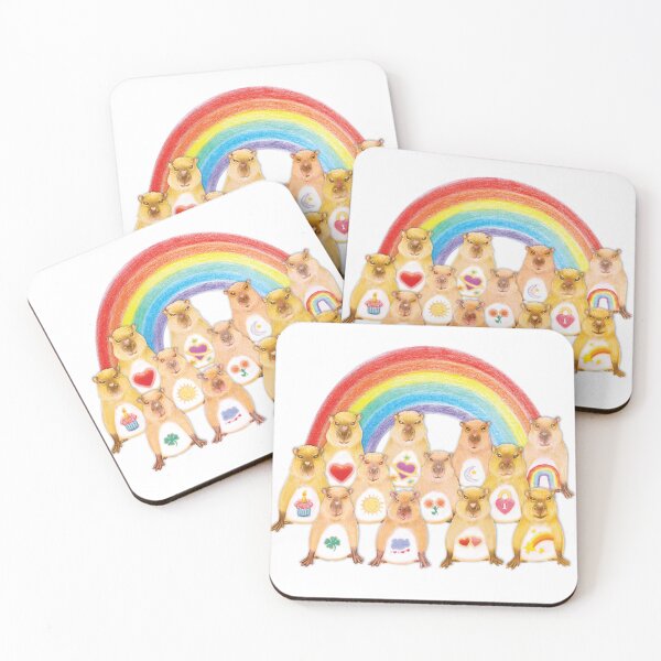 Item preview, Set of 12 rainbow capybaras  designed and sold by umasharda.