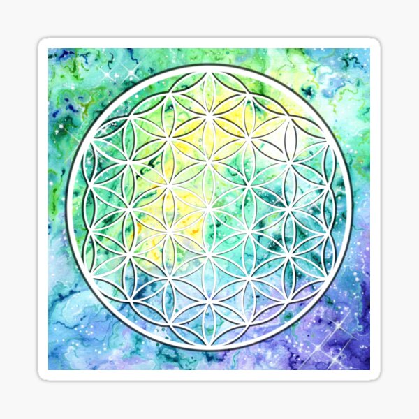 Sacred Geometry - Flower Of Life - Cosmic art Sticker