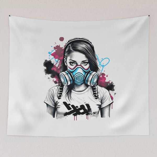 Item preview, Girl Wearing Mask Art  designed and sold by NTGUILTY.