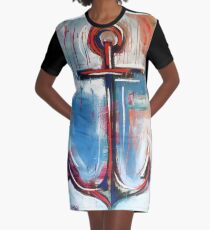 Anchors Away Graphic T-Shirt Dress