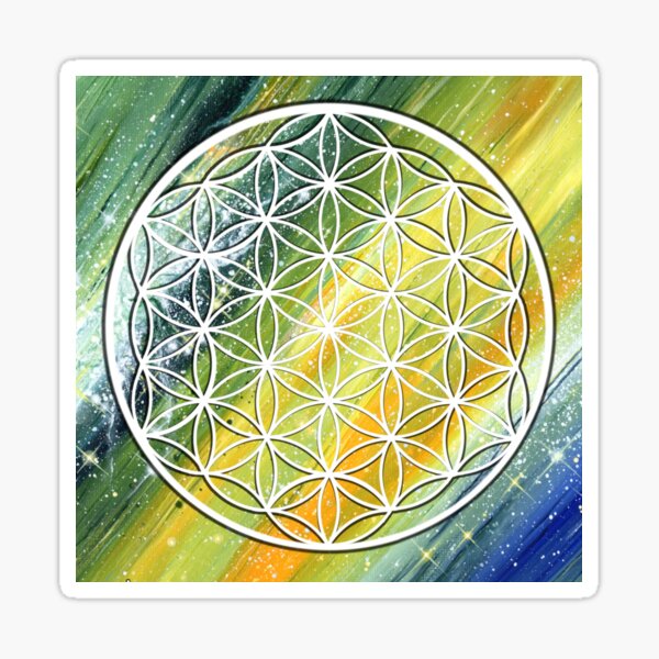 Sacred Geometry - Flower Of Life - Cosmic art Sticker