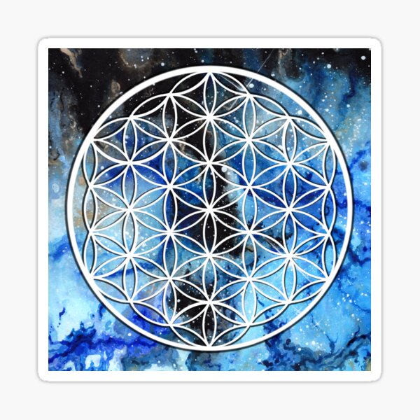 Sacred Geometry - Flower Of Life - Cosmic art Sticker
