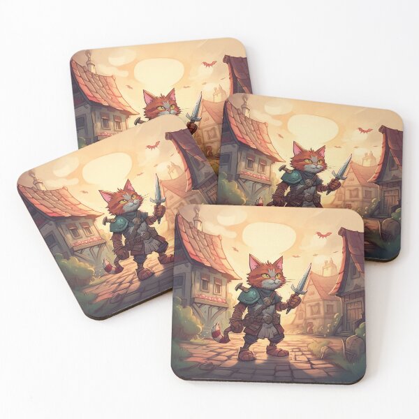 Item preview, Feline Rogue's Quest Cute Cat Art designed and sold by WhimsyWear-Fun.