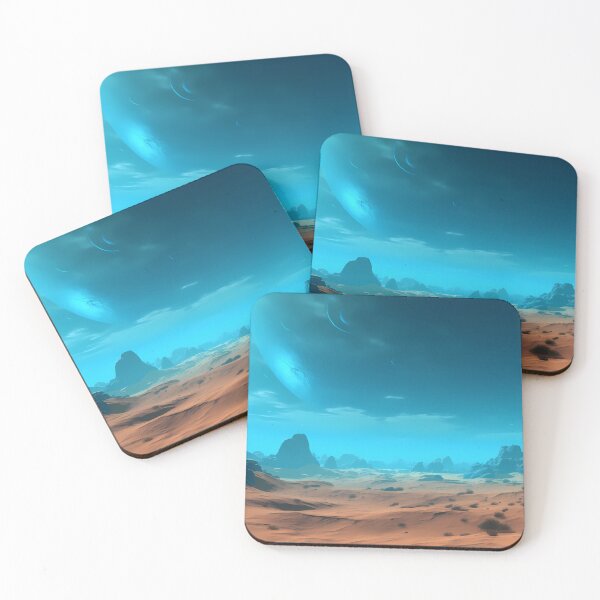 Item preview, The Azure Frontier: A Rocky and Otherworldly World Bathed in Blue Skies designed and sold by MonsterMatt87.