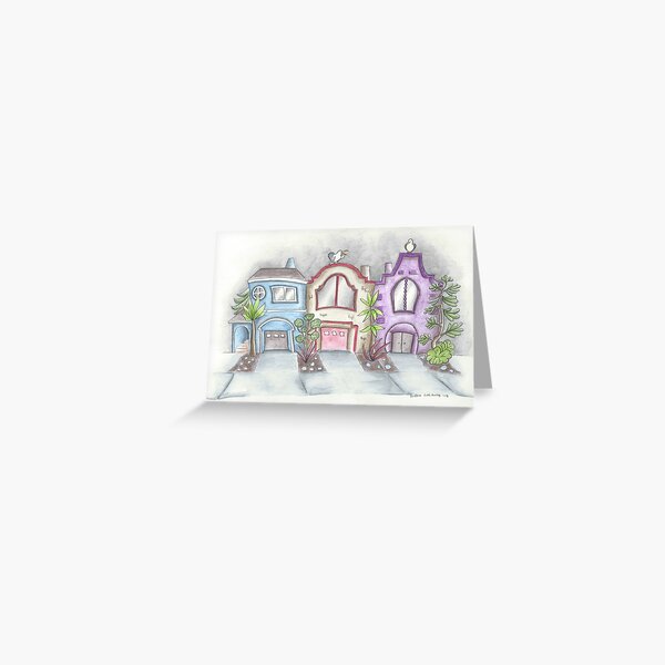 San Francisco Houses Greeting Card