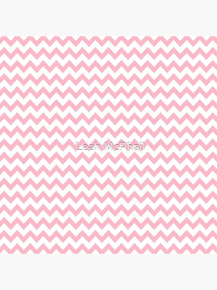 Pink and White Chevron Stripes by LeahMcPhail