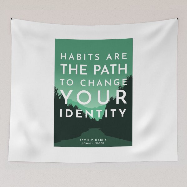 Item preview, Habits are the path to change your identity - Atomic Habits designed and sold by TKsuited.