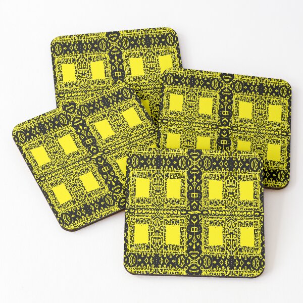 Item preview, Windows 1895, Yellow Black Abstract Art designed and sold by ubustudio.