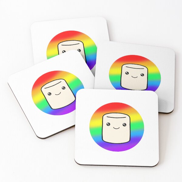 Item preview, Gay Pride Marshmallow Sticker designed and sold by SBayleyArt.