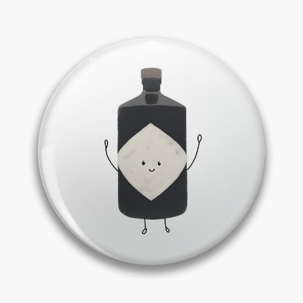 Item preview, Cute Hendrick's Gin Bottle Painting Illustration designed and sold by Passion-Fruits.