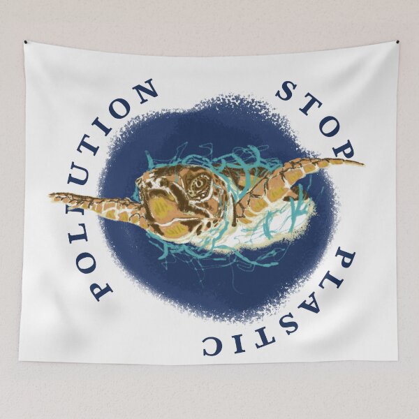 Item preview, Stop Ocean Plastic Pollution Turtle designed and sold by umbyross.