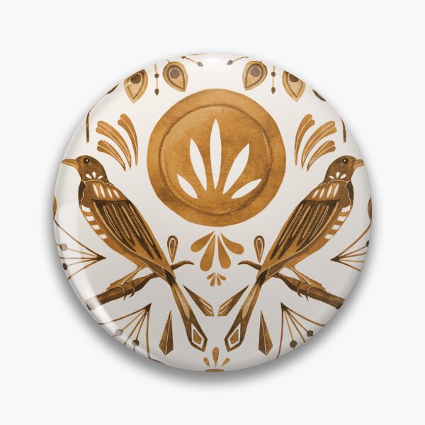 Item preview, Gold Deco Bird. designed and sold by SarahCarltonArt.