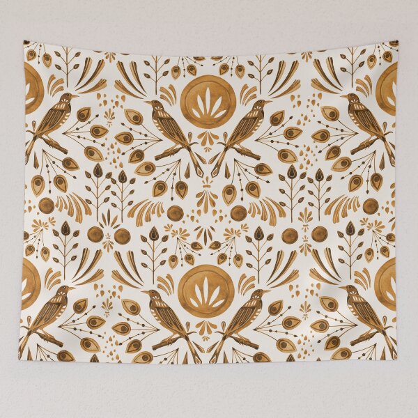 Item preview, Gold Deco Bird. designed and sold by SarahCarltonArt.