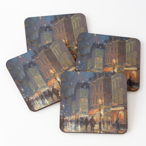 Item preview, Cityscapes in Cézanne: A Nighttime Symphony designed and sold by Studio-Canvas.