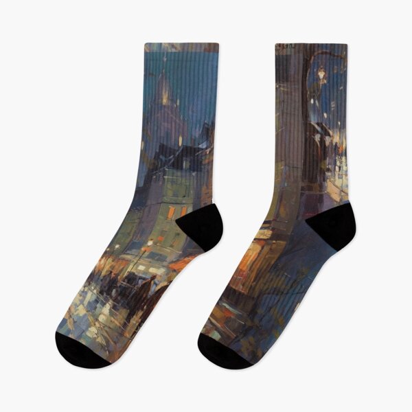 Item preview, Cityscapes in Cézanne: A Nighttime Symphony designed and sold by Studio-Canvas.