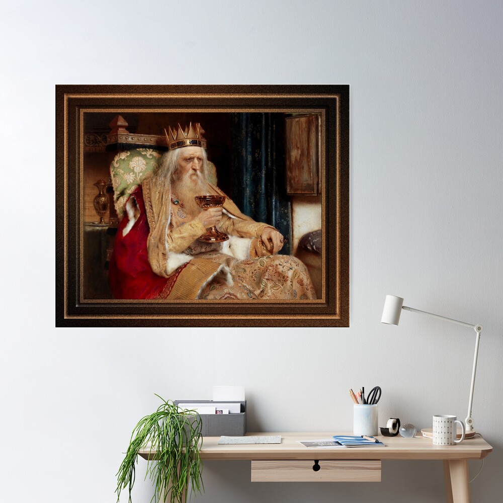 The King of Thule by Pierre Jean Van der Ouderaa Remastered Xzendor7 Classical Art Old Masters Reproductions Wall Poster
