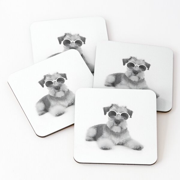 Item preview, Dog Portrait Black and White Sunglasses Humor White Background BW Animal Portrait designed and sold by Univers Noir et Blanc.