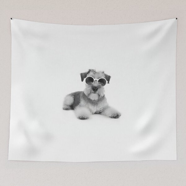 Item preview, Dog Portrait Black and White Sunglasses Humor White Background BW Animal Portrait designed and sold by Univers Noir et Blanc.