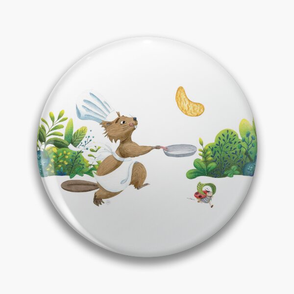 Item preview, beaver making pancakes designed and sold by Iris Créa.