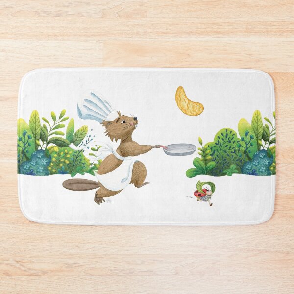 Item preview, beaver making pancakes designed and sold by Iris Créa.