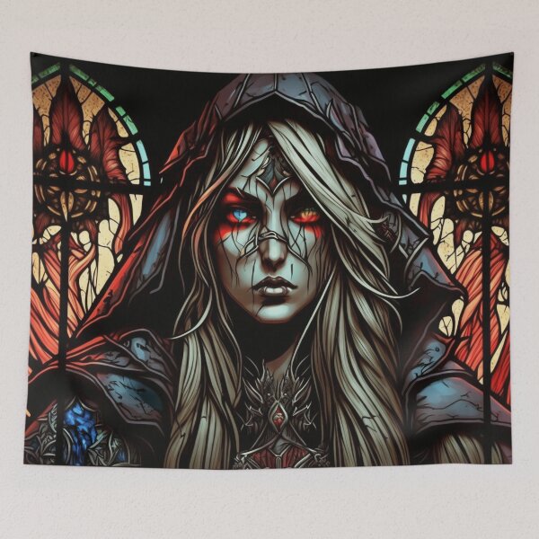 Item preview, Warcraft Sylvanas Windrunner Stained Glass designed and sold by Nightarcade.
