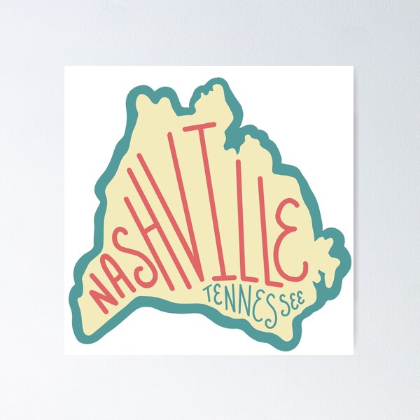 Item preview, Nashville, Tennessee Map Artwork designed and sold by 2sistersuk.