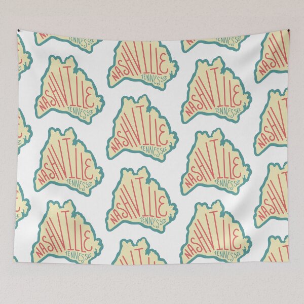 Item preview, Nashville, Tennessee Map Artwork designed and sold by 2sistersuk.