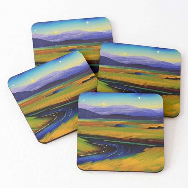 Item preview, Landscape against cosmic sky, impasto, Ai Generated Art  designed and sold by ACC .